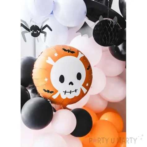 balon foliowy czaszka i nietoperze halloween partydeco 18 rnd
