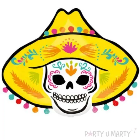 balon foliowy czaszka sombrero amscan 29 shp