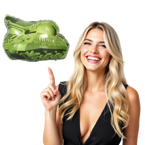 balon foliowy czolg army zielony partypal 27 shp