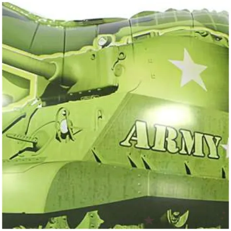 balon foliowy czolg army zielony partypal 27 shp