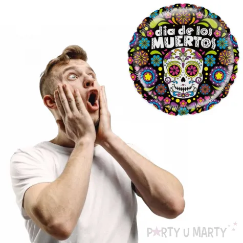 balon foliowy dia de los muertos betallic 21 rnd