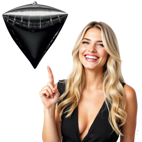 balon foliowy diament czarny amscan 17 dmz