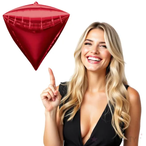 balon foliowy diament czerwony amscan 17 dmz