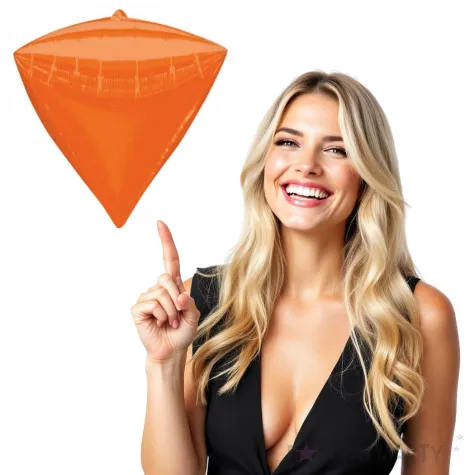 balon foliowy diament pomaranczowy amscan 17 dmz