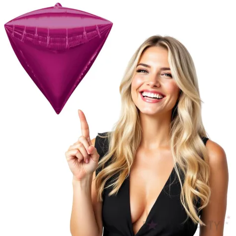 balon foliowy diament rozowy amscan 17 dmz