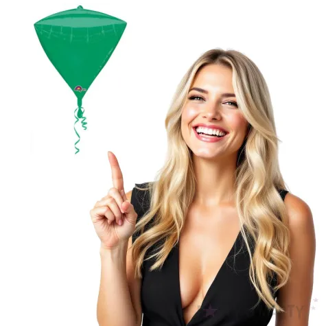 balon foliowy diament zielony amscan 17 dmz