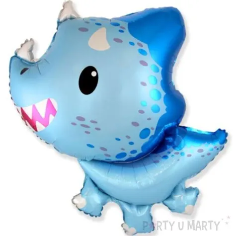 balon foliowy dinozaur triceratops niebieski flexmetal 24 shp