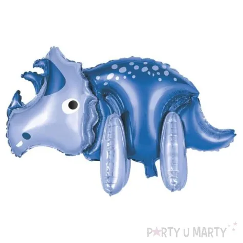 balon foliowy dinozaur triceratops niebieski unique 32 shp