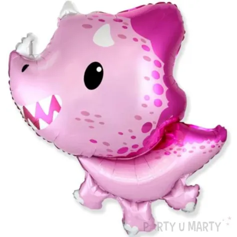 balon foliowy dinozaur triceratops rozowy flexmetal 24 shp