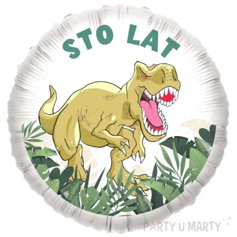 balon foliowy dinozaur tyranozaur 100 lat 18 rnd
