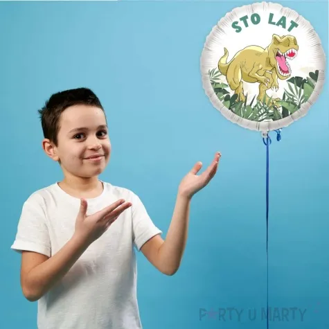 balon foliowy dinozaur tyranozaur 100 lat 18 rnd