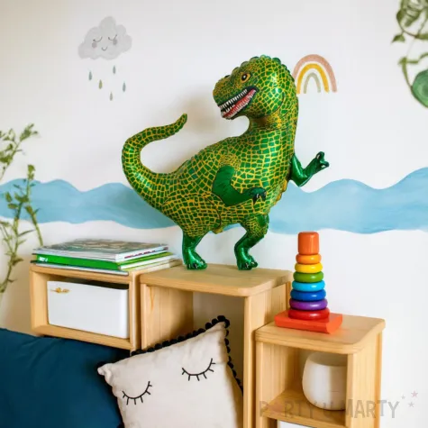 balon foliowy dinozaur tyranozaur zielony flexmetal 24 shp