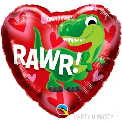 balon foliowy dinozaur usmiechniety qualatex 18 hrt