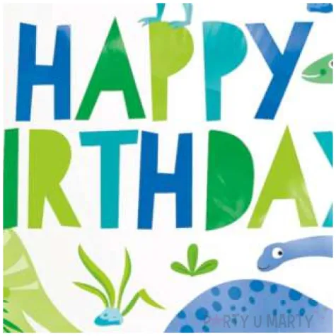 balon foliowy dinozaury i rosliny happy birthday unique 18 rnd