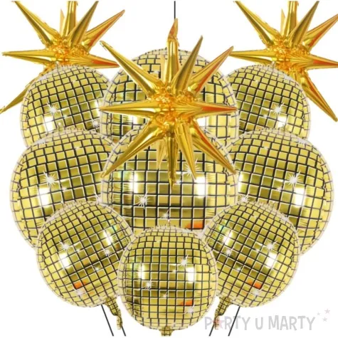 balon foliowy disco jix zloty 22 rnd