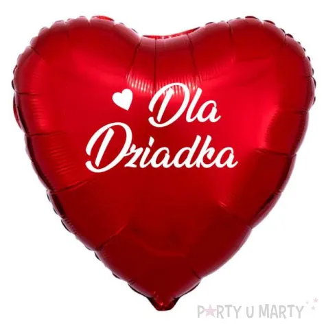 balon foliowy dla dziadka czerwony 18 hrt