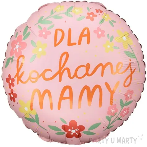 balon foliowy dla kochanej mamy partydeco 18 rnd