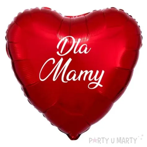 balon foliowy dla mamy czerwony 18 hrt