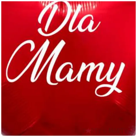 balon foliowy dla mamy czerwony 18 hrt