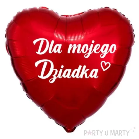 balon foliowy dla mojego dziadka czerwony 18 hrt