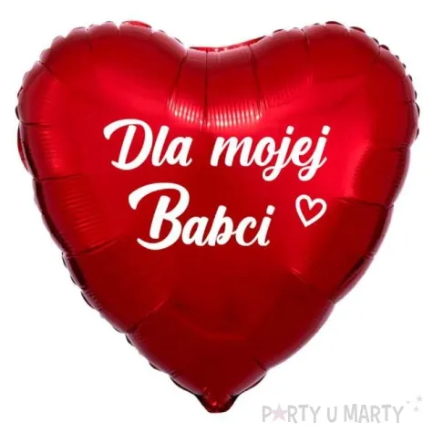 balon foliowy dla mojej babci czerwony 18 hrt