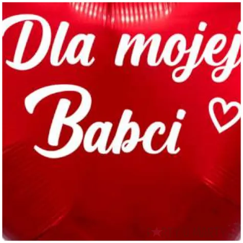 balon foliowy dla mojej babci czerwony 18 hrt