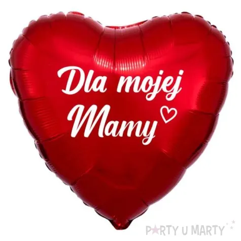 balon foliowy dla mojej mamy czerwony 18 hrt