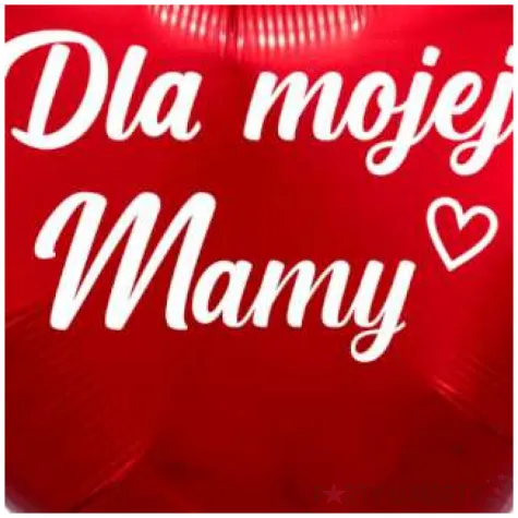 balon foliowy dla mojej mamy czerwony 18 hrt