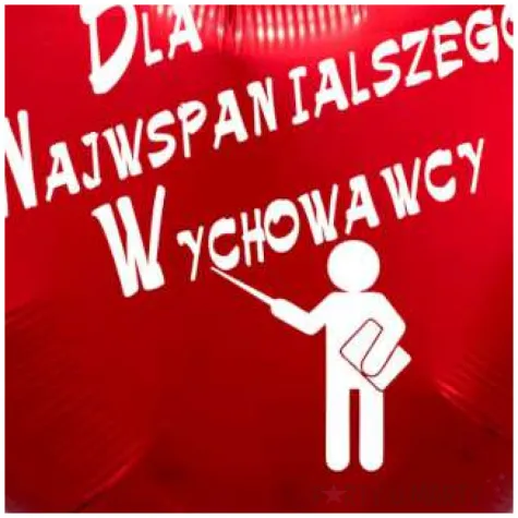 balon foliowy dla najwspanialszego wychowawcy czerwony 18 hrt