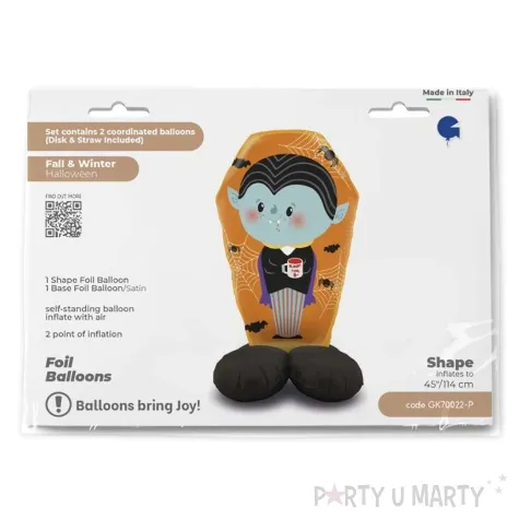 balon foliowy dracula wampir stojacy halloween grabo 45 shp
