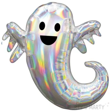 balon foliowy duch opalizujacy srebrny holograficzny 28 shp