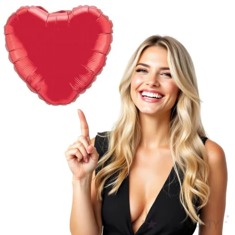 balon foliowy duze serce czerwony qualatex 36 hrt