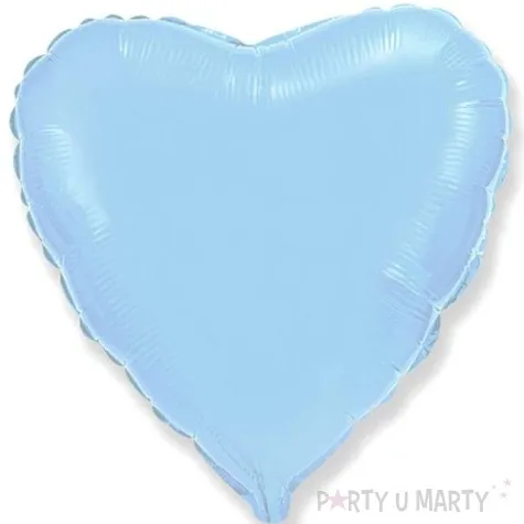 balon foliowy duze serce niebieski jasny flexmetal 32 hrt