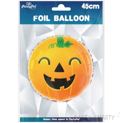 balon foliowy dynia z usmiechem pomaranczowy partypal 18 rnd