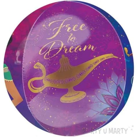 balon foliowy dzasmina alladyn fioletowy amscan 15 orb