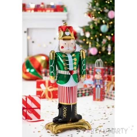 balon foliowy dziadek do orzechow zielony partydeco 33 shp