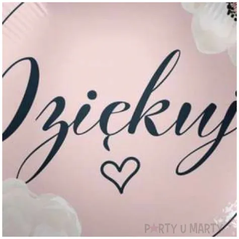 balon foliowy dziekuje bialo rozowy premioloon 17 rnd