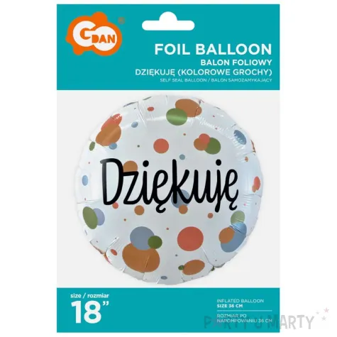 balon foliowy dziekuje godan 18 rnd
