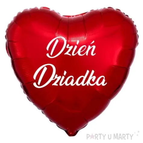 balon foliowy dzien dziadka czerwony 18 hrt