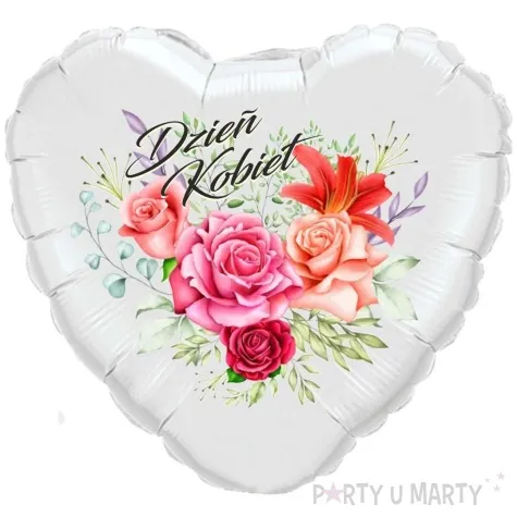 balon foliowy dzien kobiet bialy 18 hrt