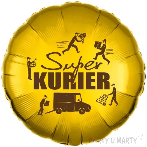 balon foliowy dzien kuriera super kurier brazowo zloty 18 rnd