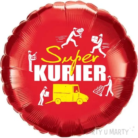 balon foliowy dzien kuriera super kurier zolto czerwony 18 rnd