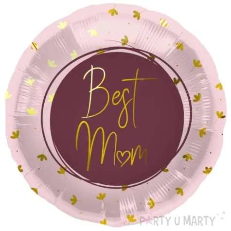 balon foliowy dzien matki best mom rozowy folat 18 rnd