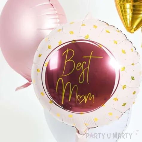 balon foliowy dzien matki best mom rozowy folat 18 rnd