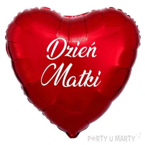 balon foliowy dzien matki czerwony 18 hrt