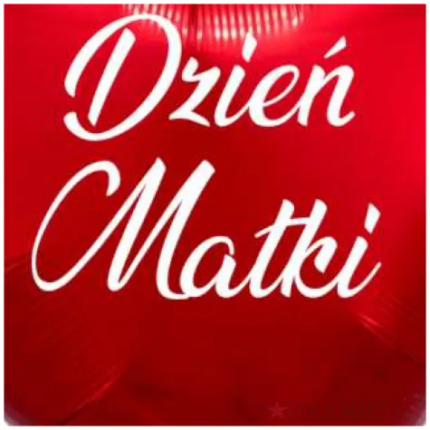balon foliowy dzien matki czerwony 18 hrt