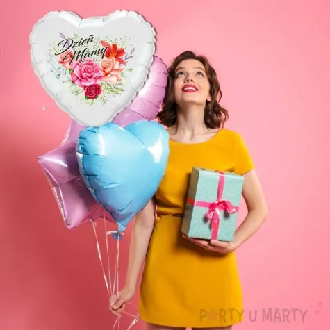 balon foliowy dzien matki dzien mamy bialy 18 hrt