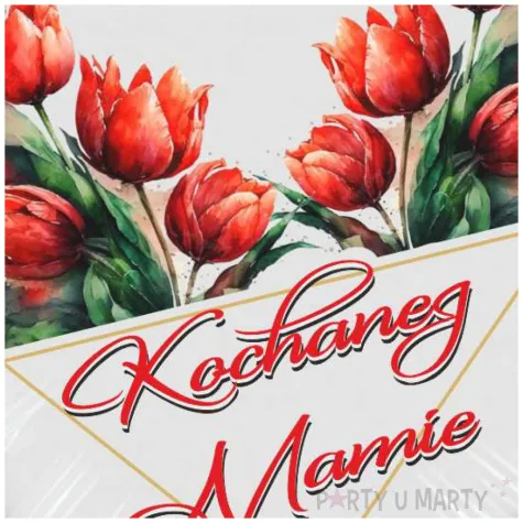 balon foliowy dzien matki kochanej mamie bialy 18 hrt