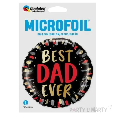 balon foliowy dzien ojca best dad ever qualatex 18 rnd
