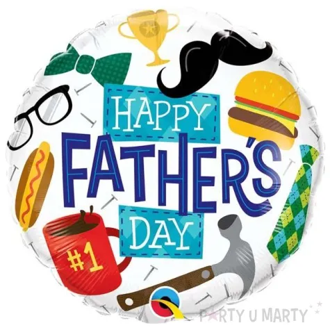 balon foliowy dzien ojca happy fathers day qualatex 18 rnd